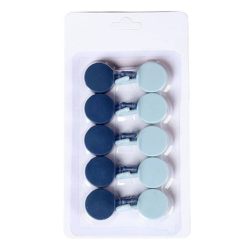 Wall Small Hooks, No-Drill Traceless Hooks, Hooks for Keys,Blue 1 each