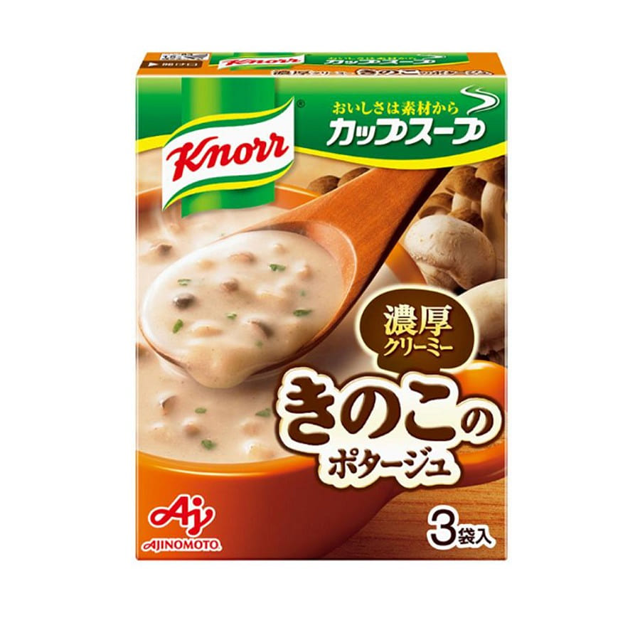 AJINOMOTO Instant Soup Cup Soup Milk Mushroom Soup (14.2g*3 Bags) 1 box