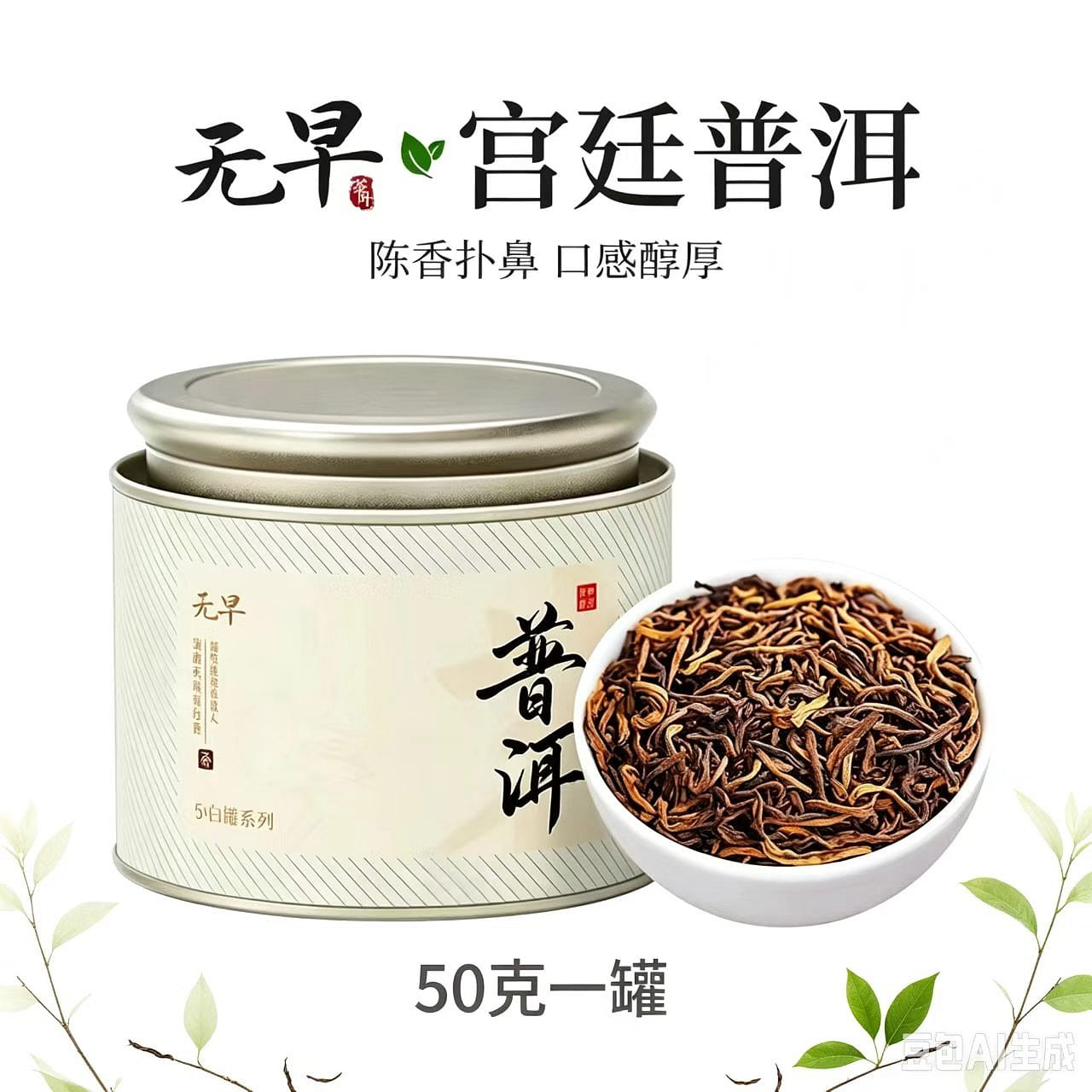 Er Shu cha tea 50g 1 can 50 g
