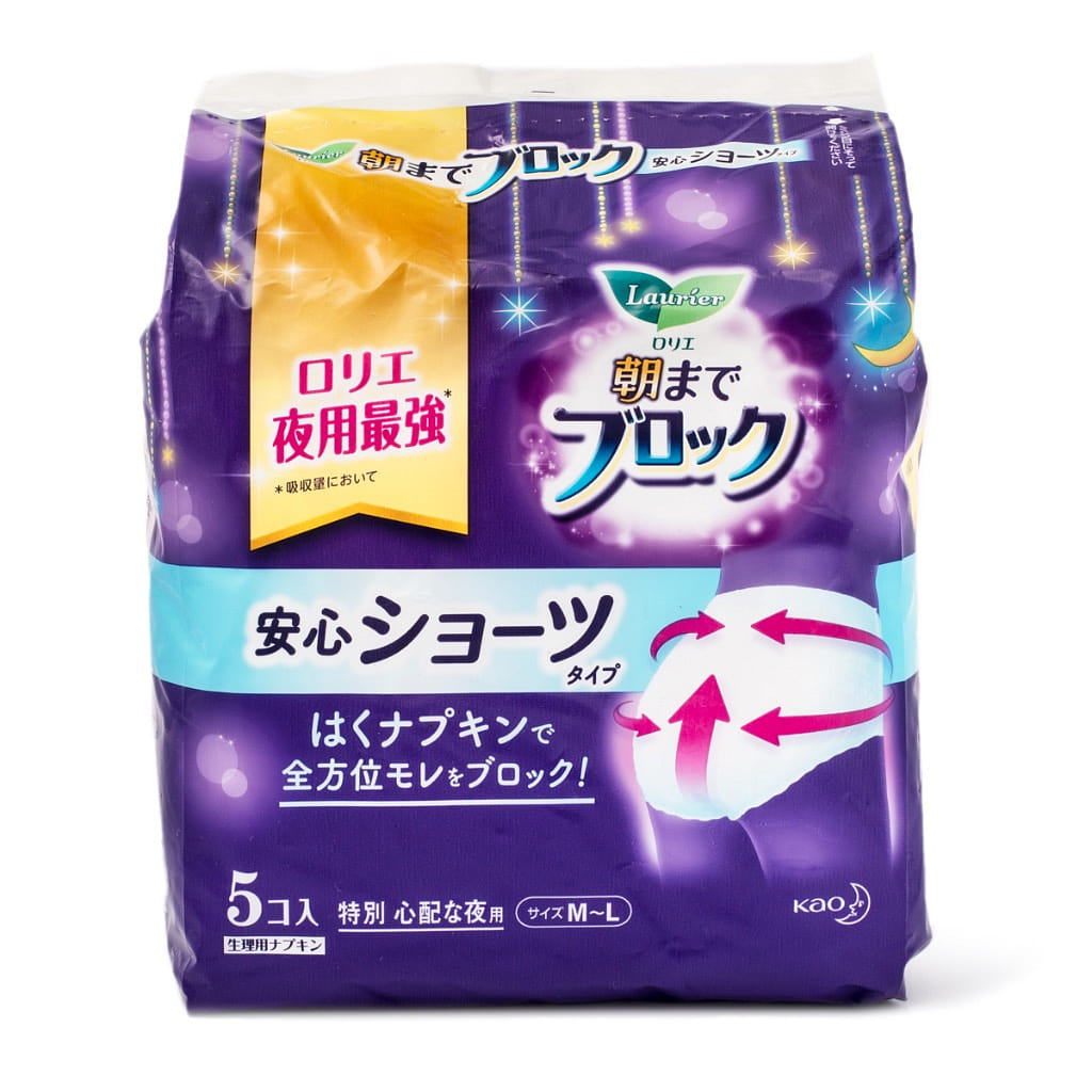 Kao Laurier Super Absorption Sanitary Pad Shorts 5pc 1 each*12 pack