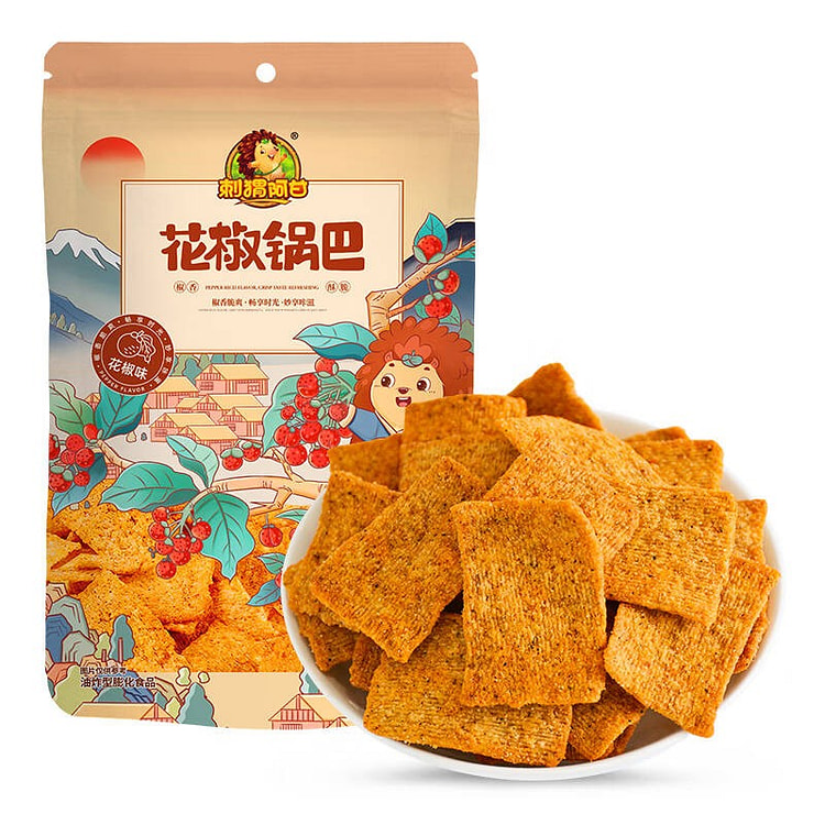 刺猬阿甘 花椒锅巴 休闲零食小吃220g/袋