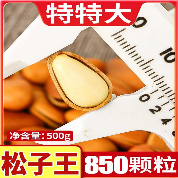特大颗粒东北开口红松子500g原味松籽孕妇零食 500 克