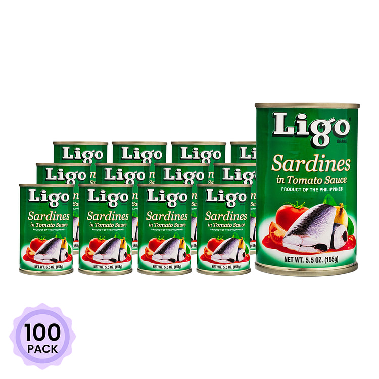 Ligo 菲律宾沙丁鱼番茄酱 5.5 盎司*100 包