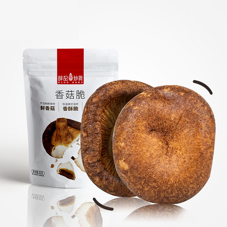 薛记炒货香菇食蘑菇干即食果蔬脆片50g*1袋