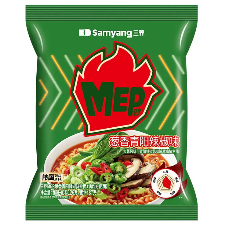 mep Scallion & Qingyang Chili Flavor 126g*1 bag 120 g