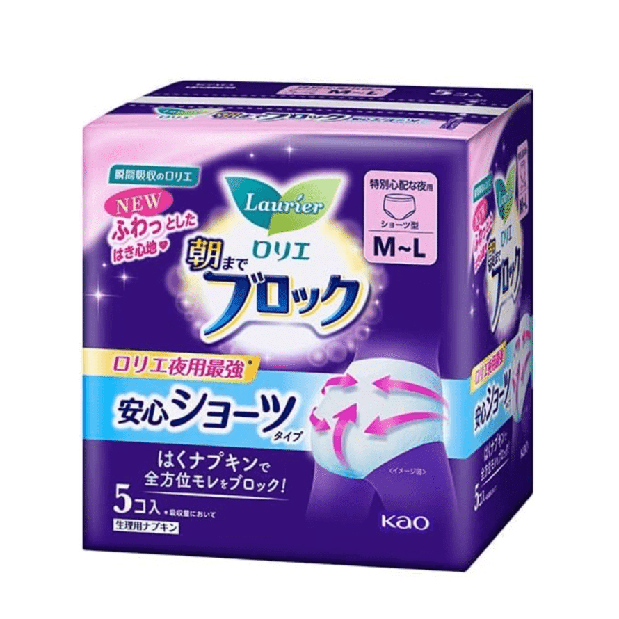 KAO Laurier Goodnight Pants sanitary napkinM-L5pcs 1 each
