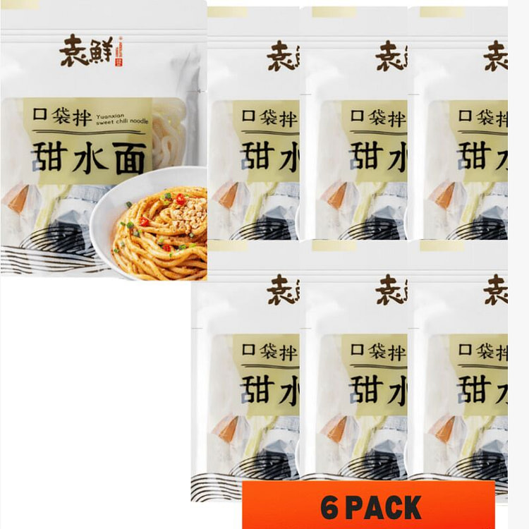 袁鲜老成都 甜水面 特色小吃 干拌面266克*6袋 266 克