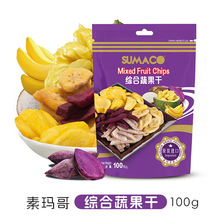 素玛哥综合八彩蔬果干芋头条紫薯 100g*1袋