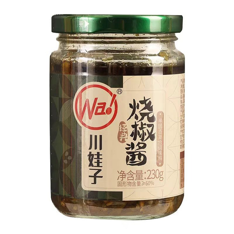 川娃子烧椒酱蒜蓉辣椒酱230g*1瓶四川拌饭炭烤虎皮青椒酱剁椒酱拌面下饭菜