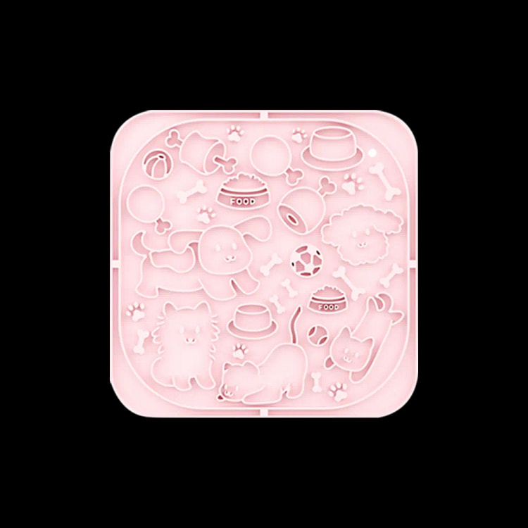 SECCHIC New Pet Silicone Licking Pad Square Pink