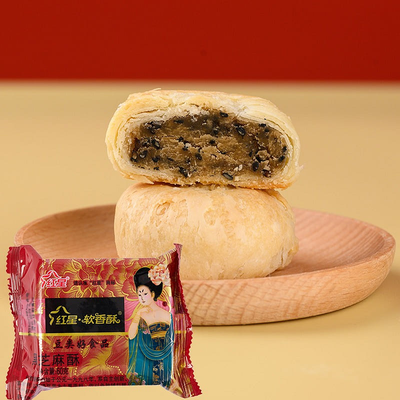 6 Red star soft fragrant crisp black sesame crisp Xi ‘an casual snack 360 g