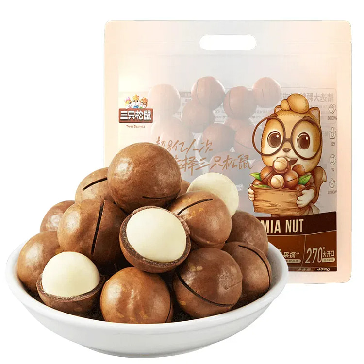 Three Squirrels Macadamia Nuts 400g 400 g