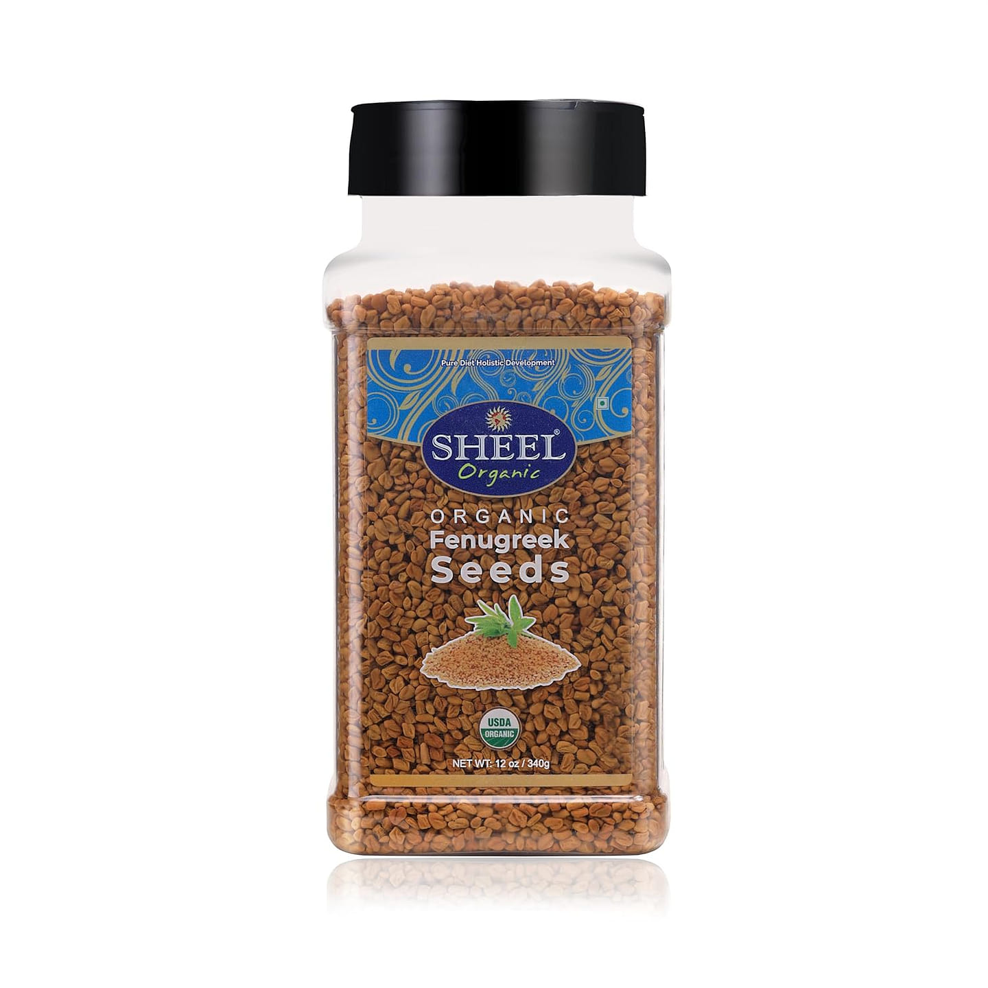 Sheel Organic Fenugreek Seeds, USDA – 12 oz / 340g 1 each