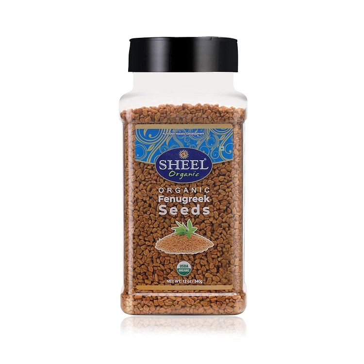 Sheel Organic Fenugreek Seeds, USDA - 12 oz / 340g 1 each