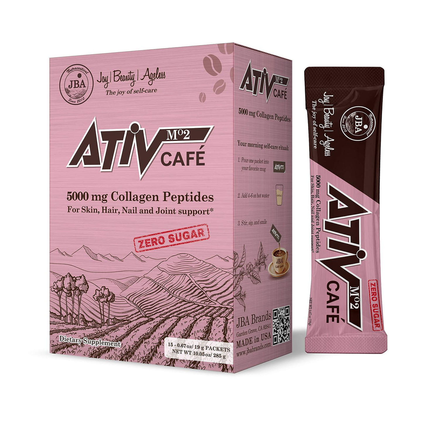 JBA ATIV M2 Cafe 5000 mg Collagen Peptides 15 each