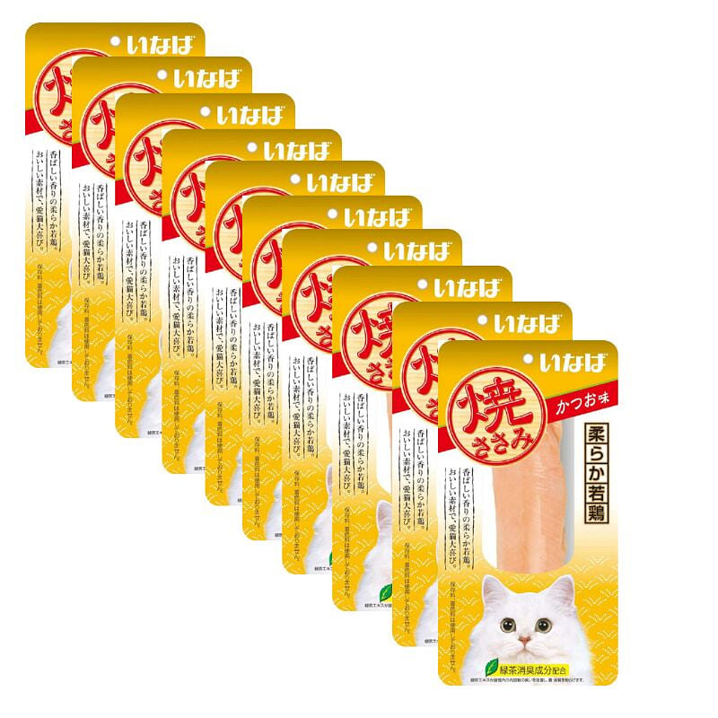 Inabao Cat Snacks Grilled Bonito 10 Pieces 1 each