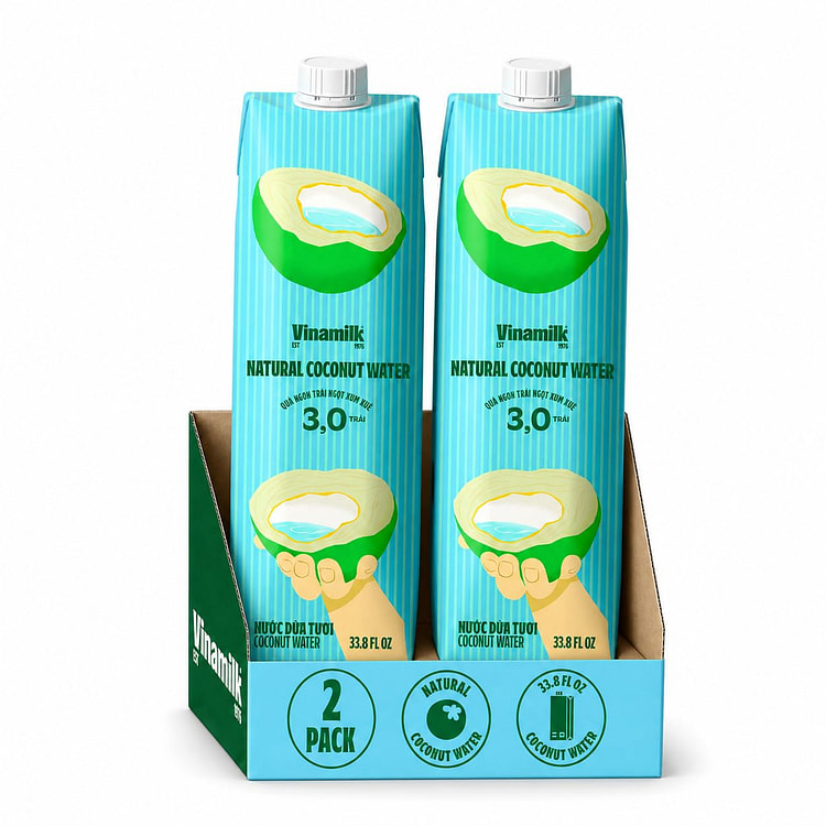 Vinamilk Coconut Water - Twin Set 33.8 fl.oz*2 boxes