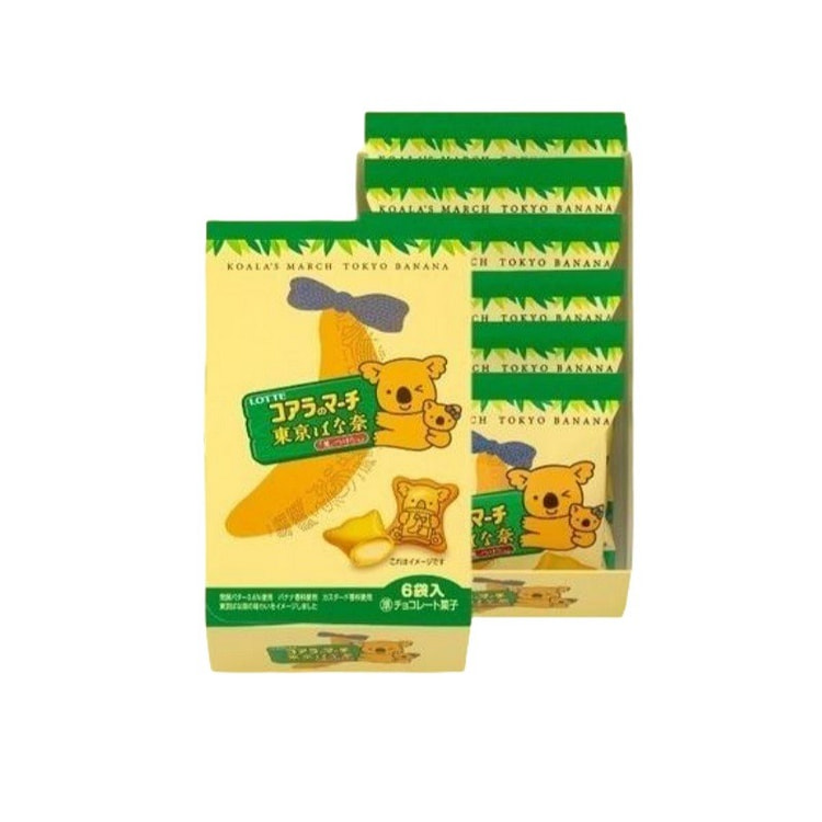 东京香蕉x乐天联名 考拉小熊饼干 6小袋入