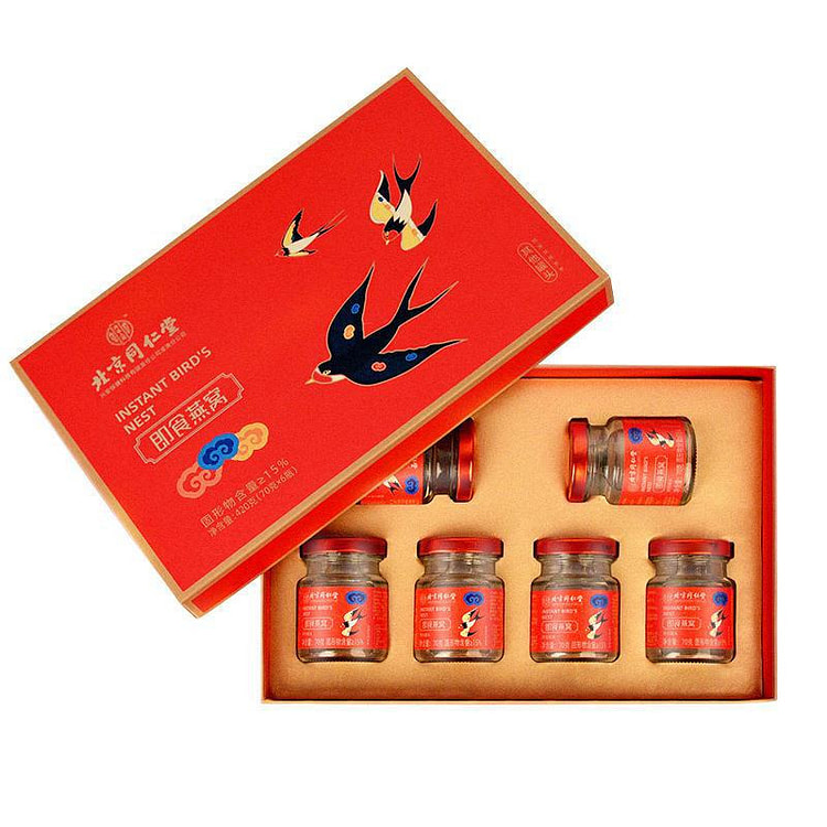 北京同仁堂即食燕窝孕妇滋补鲜炖 6瓶