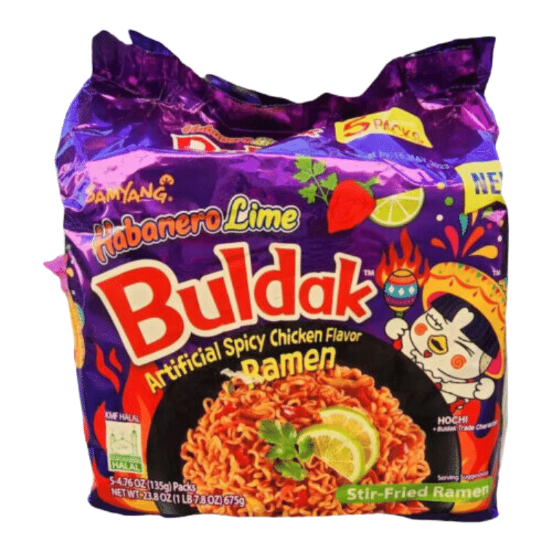 Samyang Hot Chicken Habanero Lime Buldak pack of 5 1 each