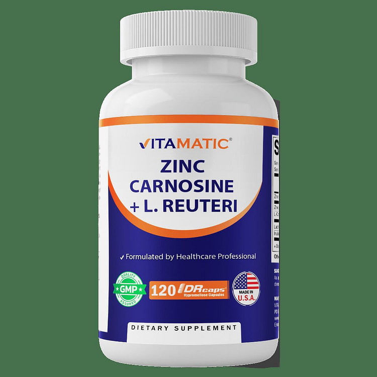 Zinc Carnosine with L. Reuteri - 120 Capsules 1 each