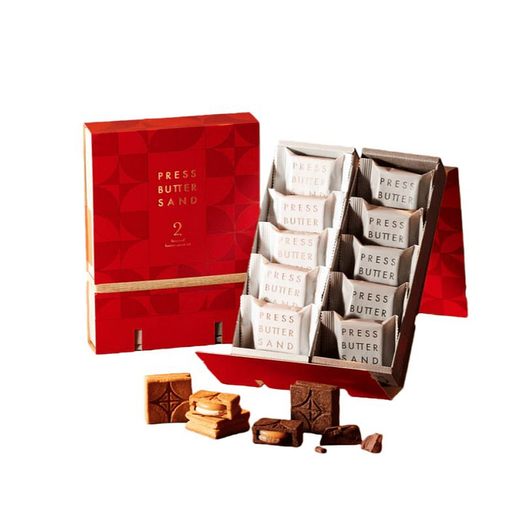 PR黄油夹心饼干组合装 原味x巧克力黄油 2盒装 1 盒