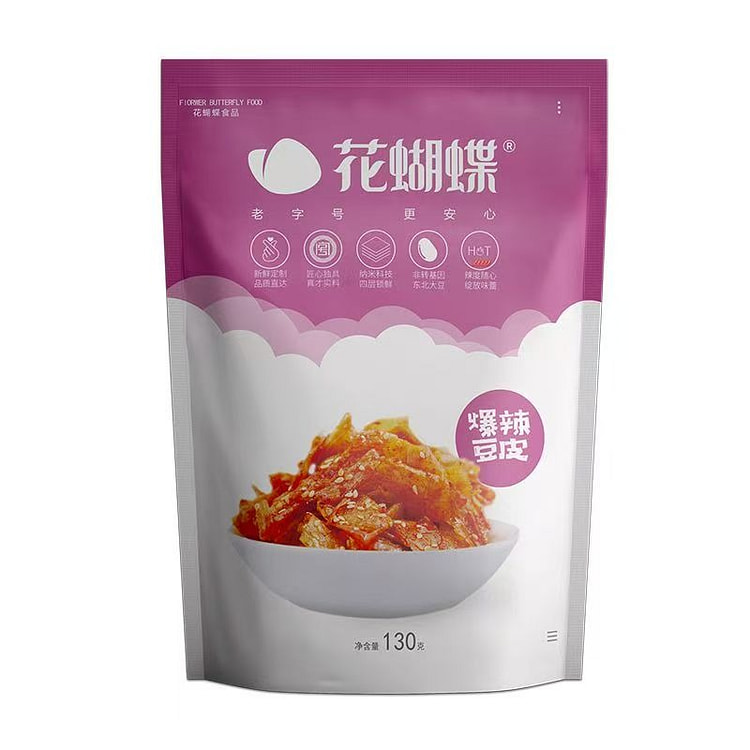 花蝴蝶萍乡辣片江西特产手撕手工豆皮香辣爆辣豆腐干 1 包