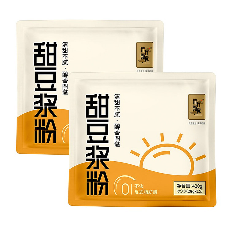 甄选甜豆浆粉营养早餐速食冲饮饮品420g*2