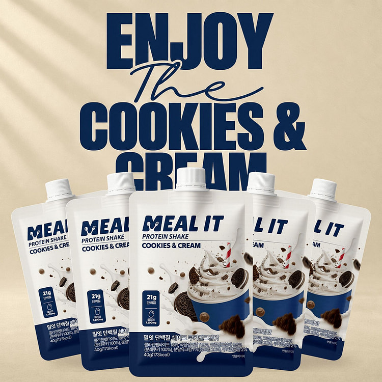MEAL IT Protein Shake Cookies & Cream Bundle 5PK 40 g