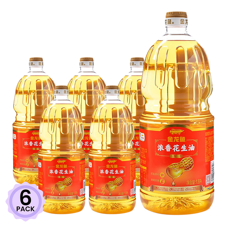 金龙鱼 浓香花生油 1800 毫升*6 包