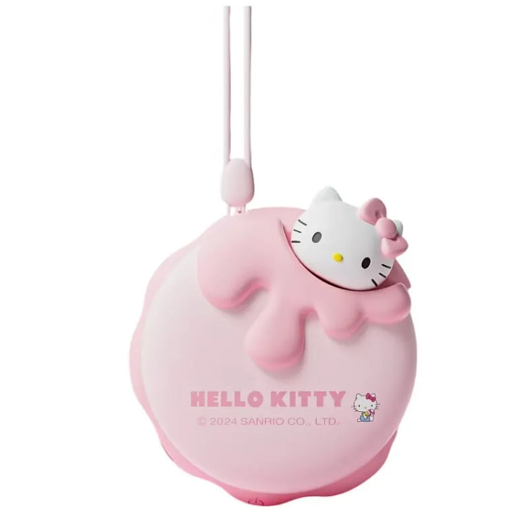 【中国直邮】SANRIO 三丽鸥系列马卡龙暖手宝 智能恒温 安全防爆 舒适 -凯蒂猫 Hello Kitty  2000mA1个