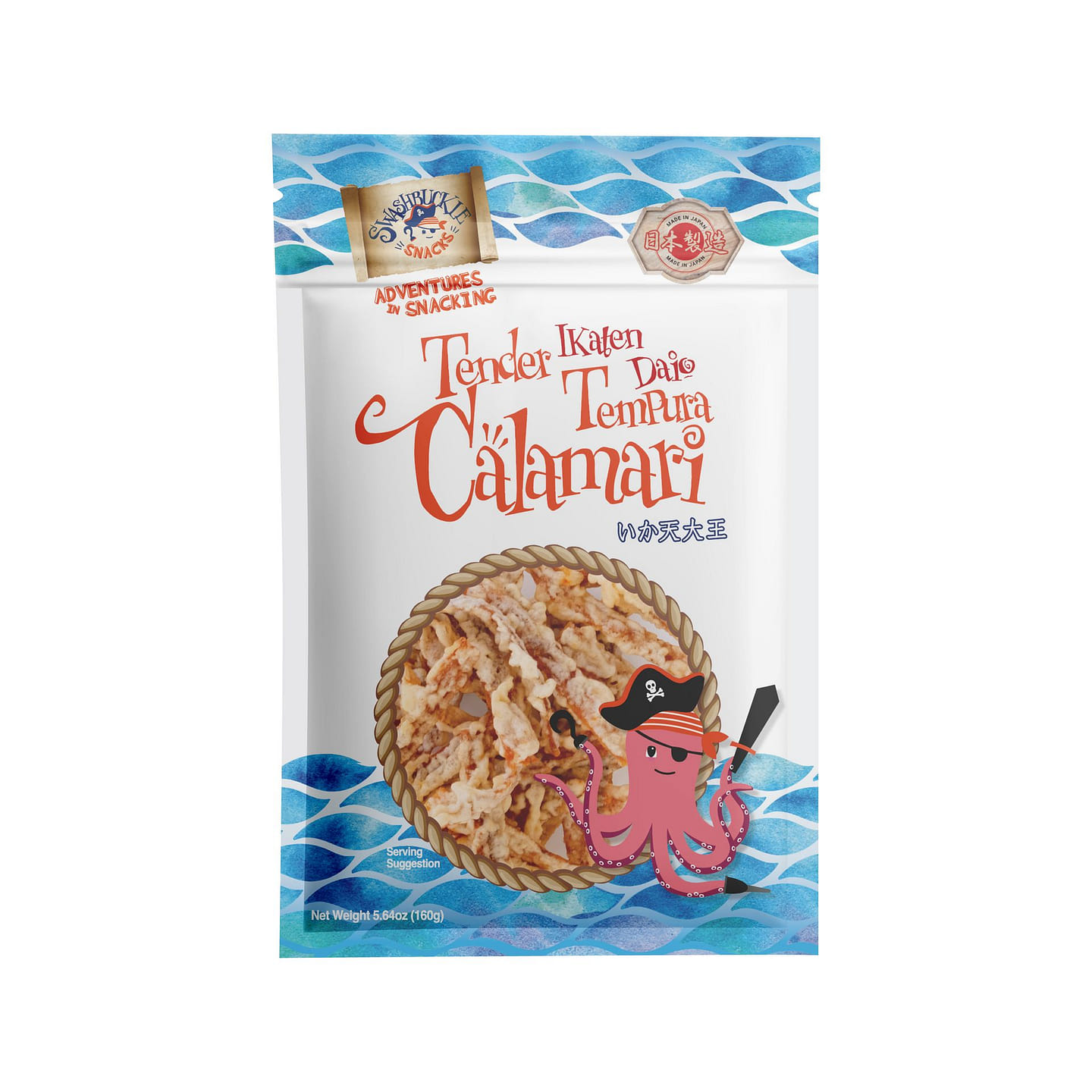 Ikaten Daio Tender Tempura Calamari Snack 5.64 オンス