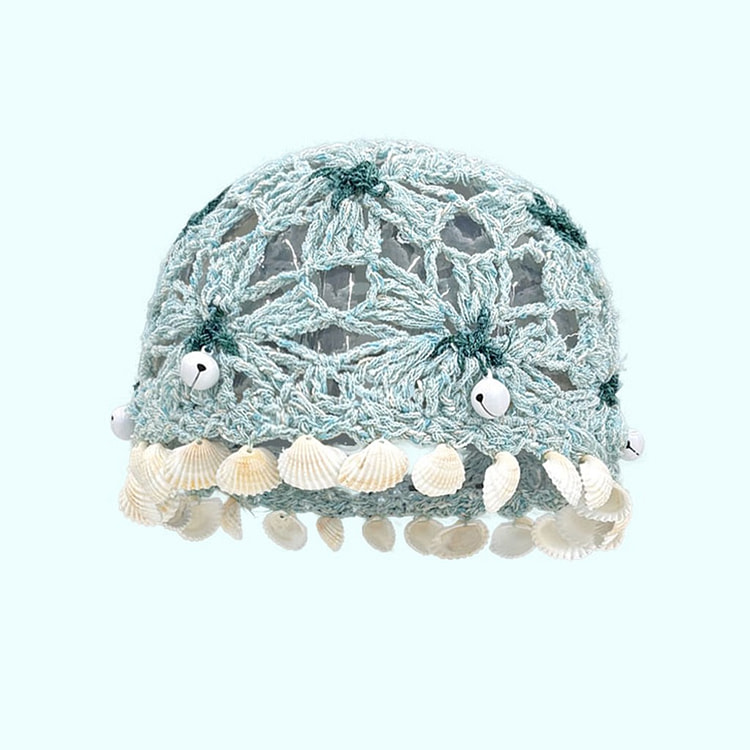 SECCHIC Holiday Hook Flower Baotou Hat green F