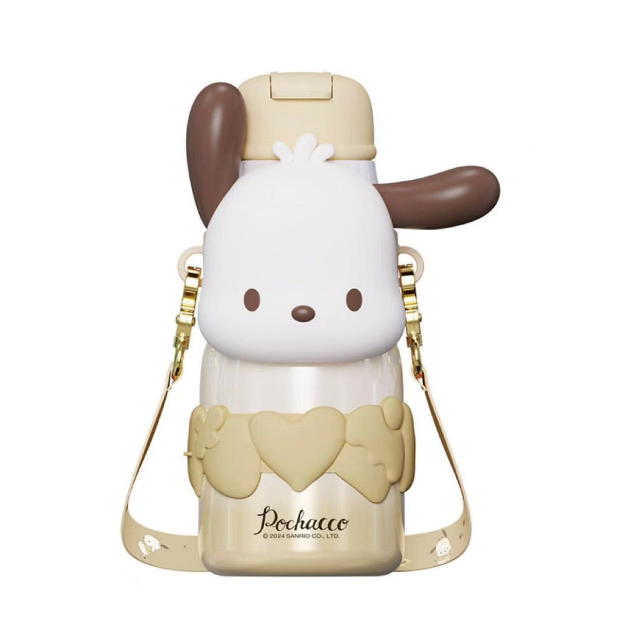 Big Head Thermos Cup Straw Water Cup Leak-Proof Portable Carrier-Pochacco 1 each