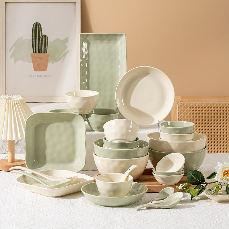 [7-inch hand held soup bowl -1 creamy] cream-style light luxury ins Ceramic bowl 1 each
