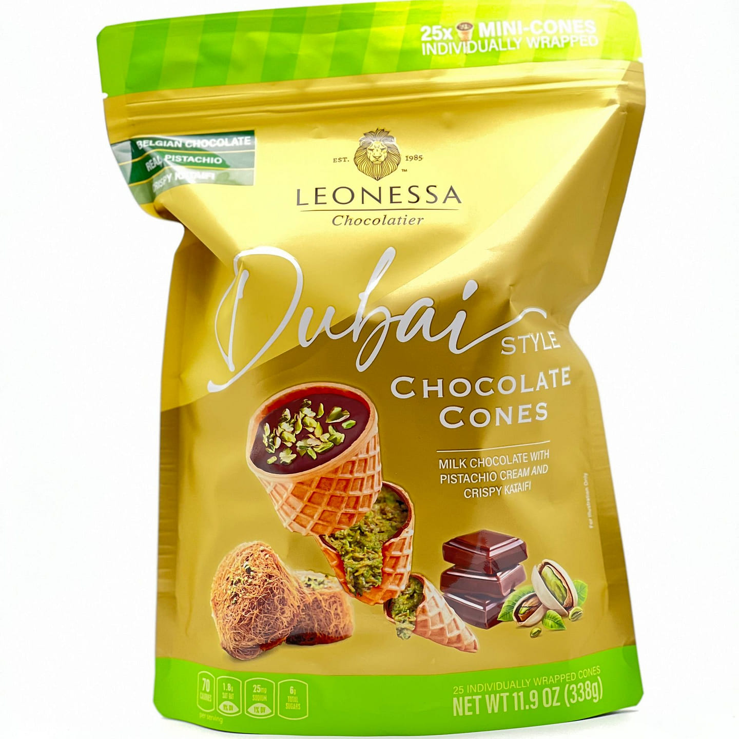 LEONESSA DUBAI STYLE CHOCOLATE CONES 11.9 oz