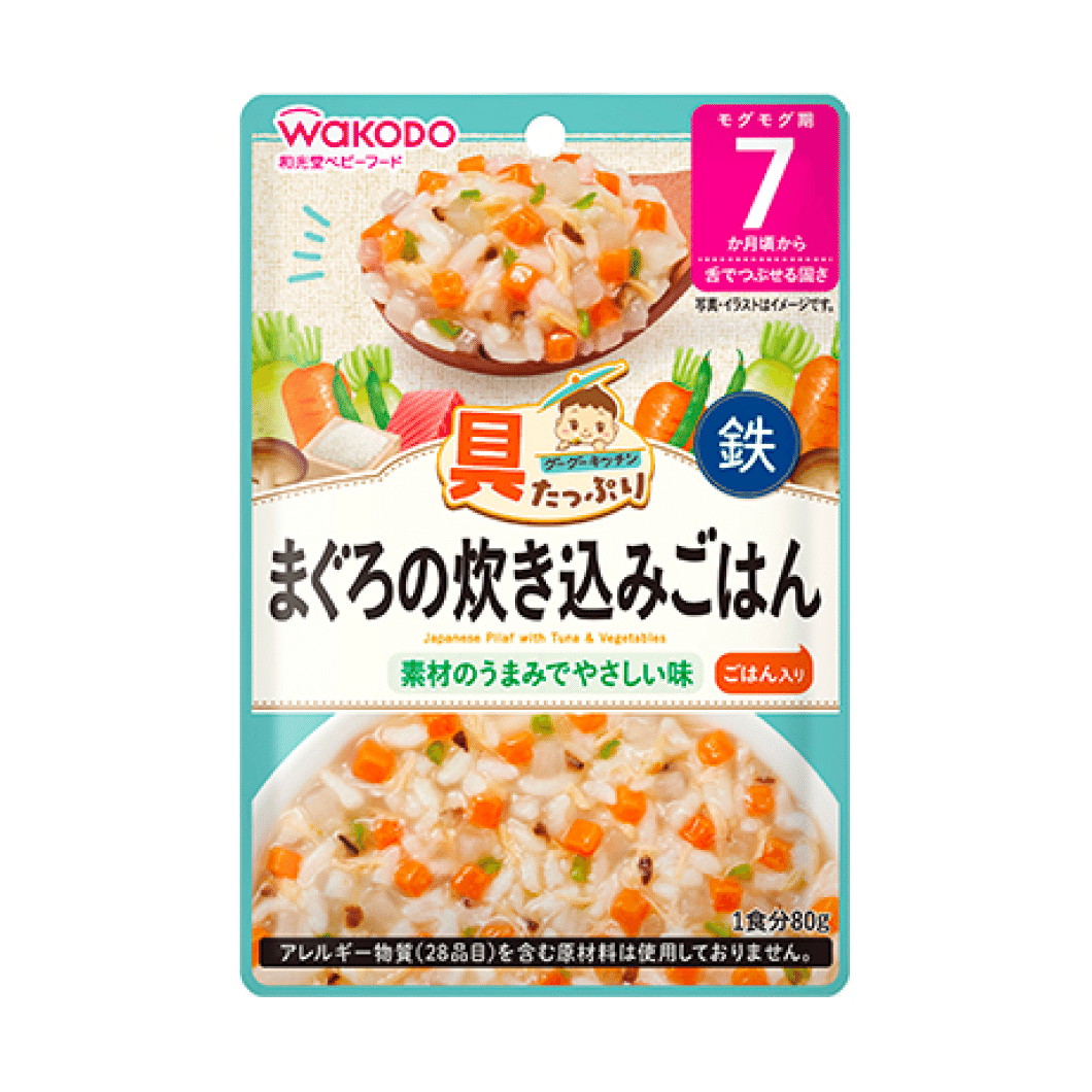 Wakodo Plenty of Gugu Kitchen Tuna Cooked rice 80g 1 count