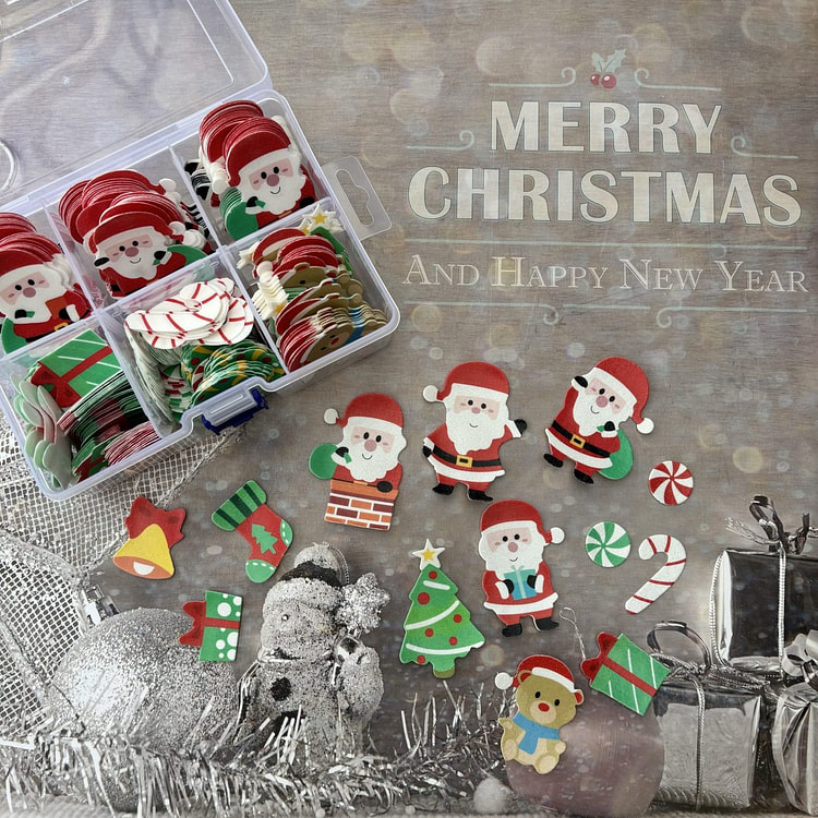 圣诞节糯米纸可食用蛋糕装饰60片*1盒 100 克