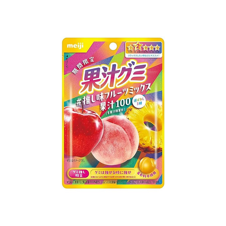 Meiji Triple Fruit Flavor Gummy Candy 47 g