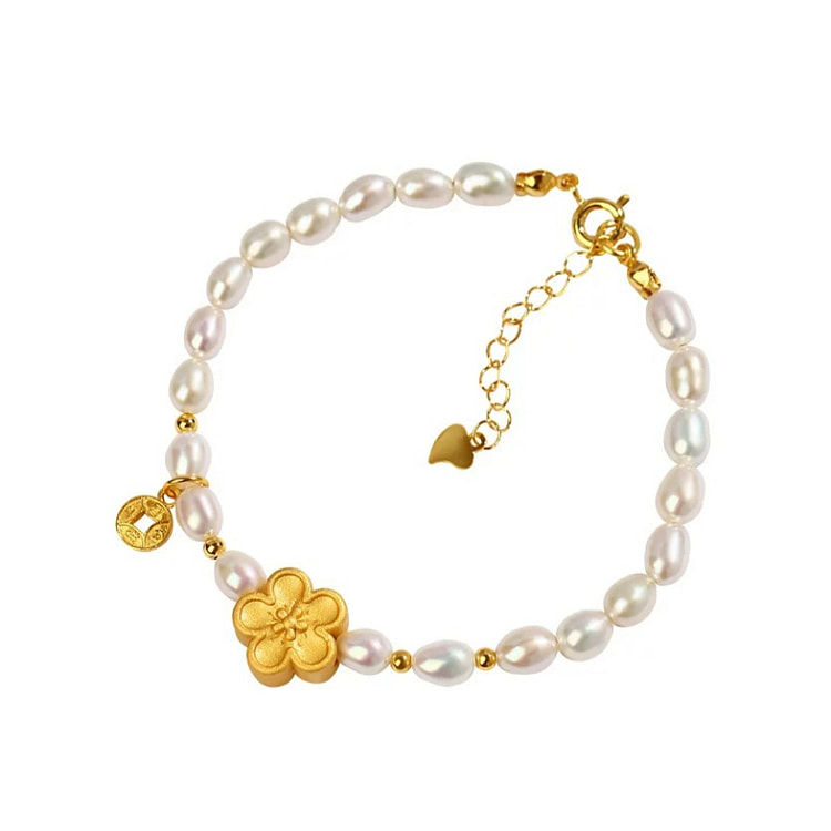 Pearl Bracelet Peach Qi Wealth Collection 206mm 1 box