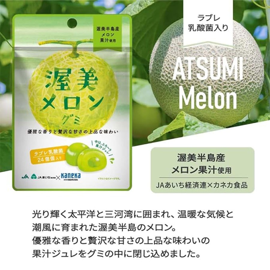 Get Kaneka Foods Atsumi Melong Gummy, Fruit Juice Gummy, Rabre Lactic ...
