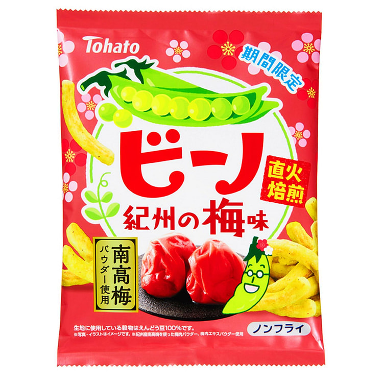 Tohato 酥脆豌豆条（纪州梅子味）