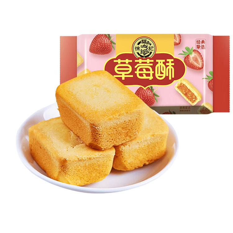 徐福记 草莓酥 糕点 一口酥营养早餐点心新年送礼 184 克
