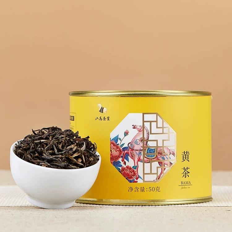 【八马】君山黄茶 新茶散茶 醇和鲜爽国潮小圆罐 50 克