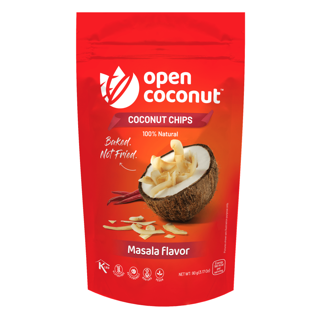 Open Coconut Chips Masala Flavor 90 g