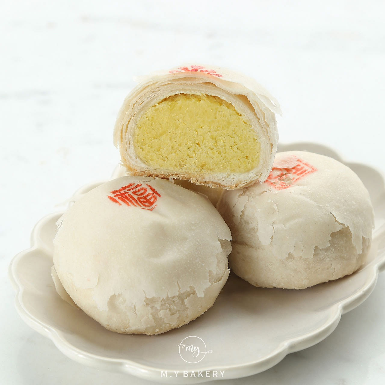 Pastel de frijol mungo (vegetariano) 2 piezas 1 unidad
