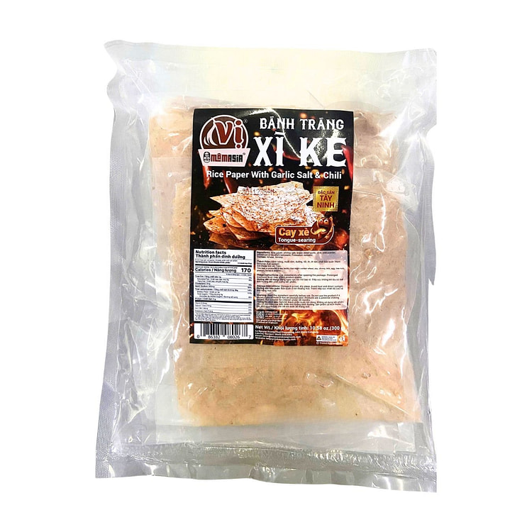 亚洲妈妈牌蒜盐辣椒米纸 10.58 盎司