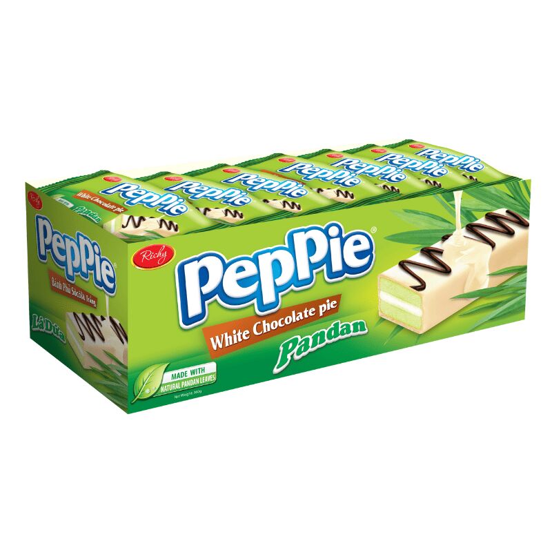 Peppie Pandan Chocolate Pie (Tray) 20 อัน