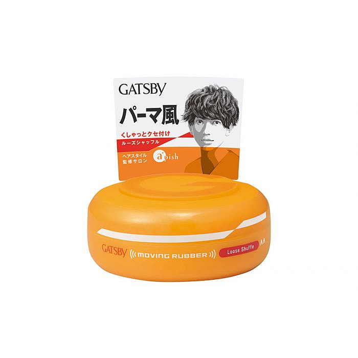 MANDOM GATSBY MOVING RUBBER 松散弹力曲感系塑形发蜡（Loose Shuffle/橙色） 80g