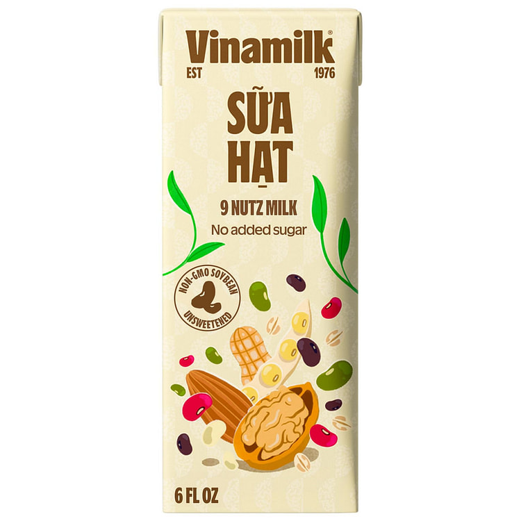 Vinamilk 9 Nutz Unsweetened Plant Milk - Single 6 fl.oz